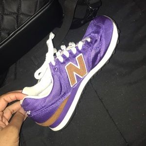 Purple sneakers